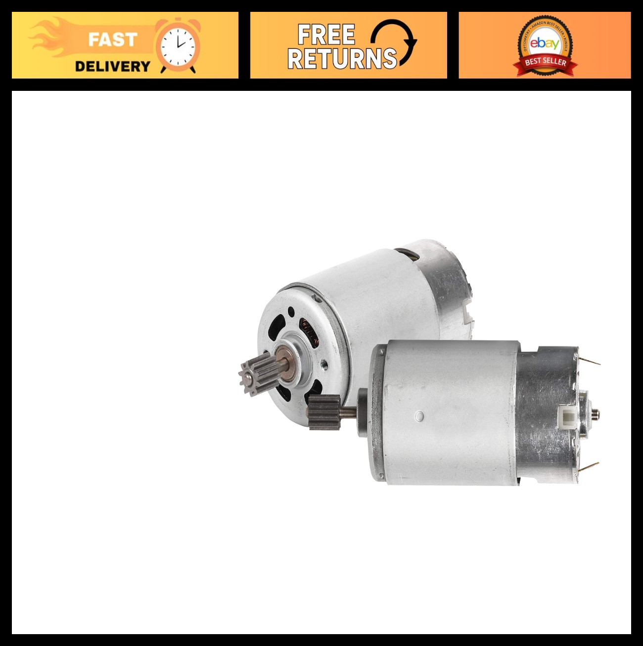 12V Replacement Motor Pair for Kids Ride-On Cars, Gearbox for Polaris RZR, John