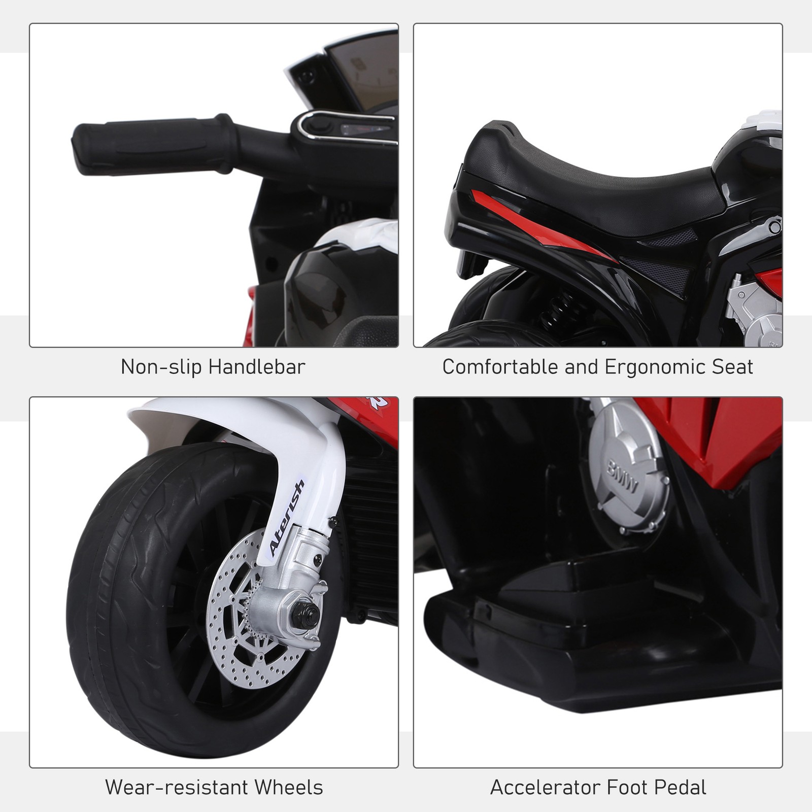6V Kids Ride On Toddler Motorcycle with Headlight Music 3 Wheels for 1-3 Years