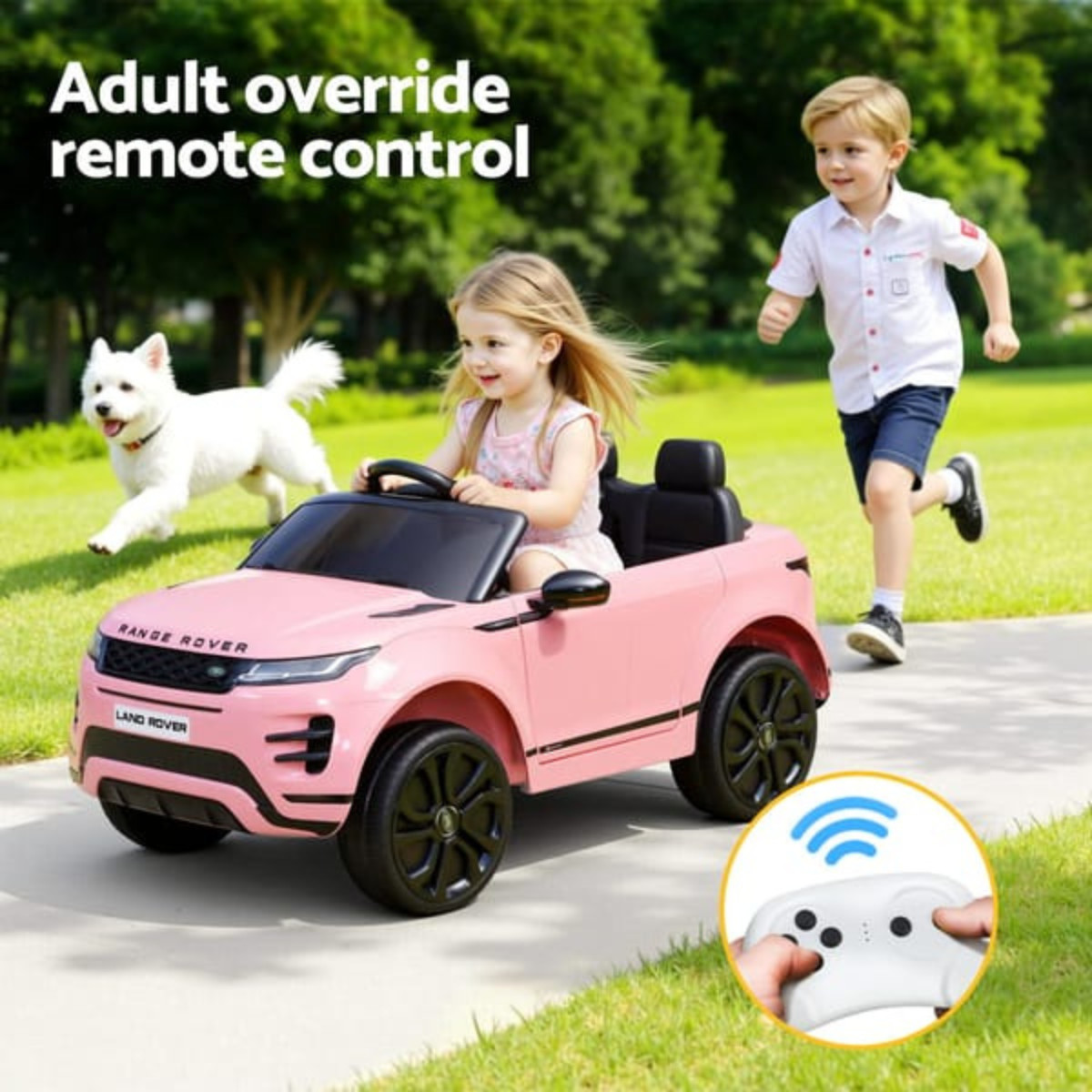 Licensed Land Rover Kids Electric Ride On Car Pink 12V with Remote