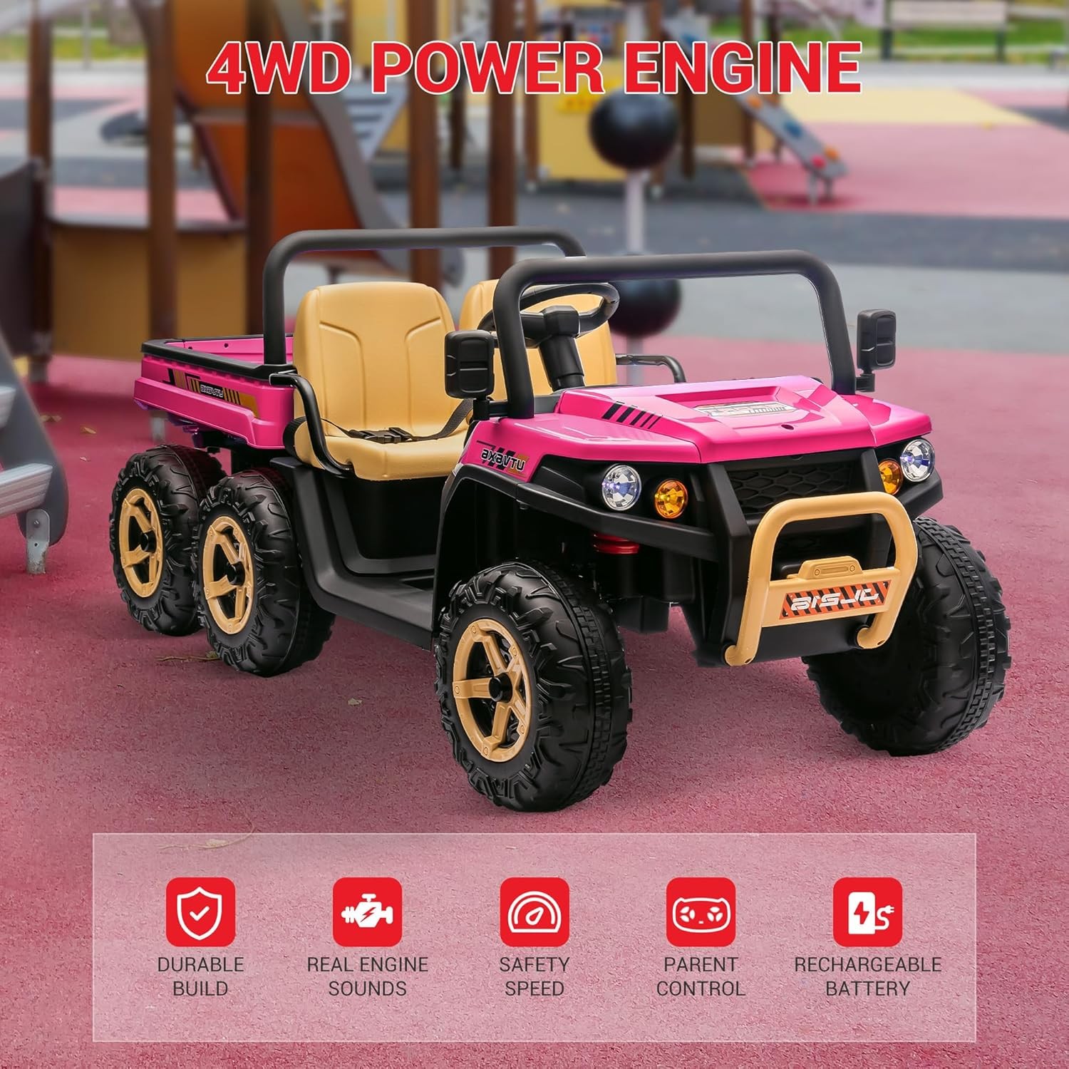 Kids 24V Ride On Dump Truck UTV Electric Ride On Car Toys Vehicles w/ Dump Bed