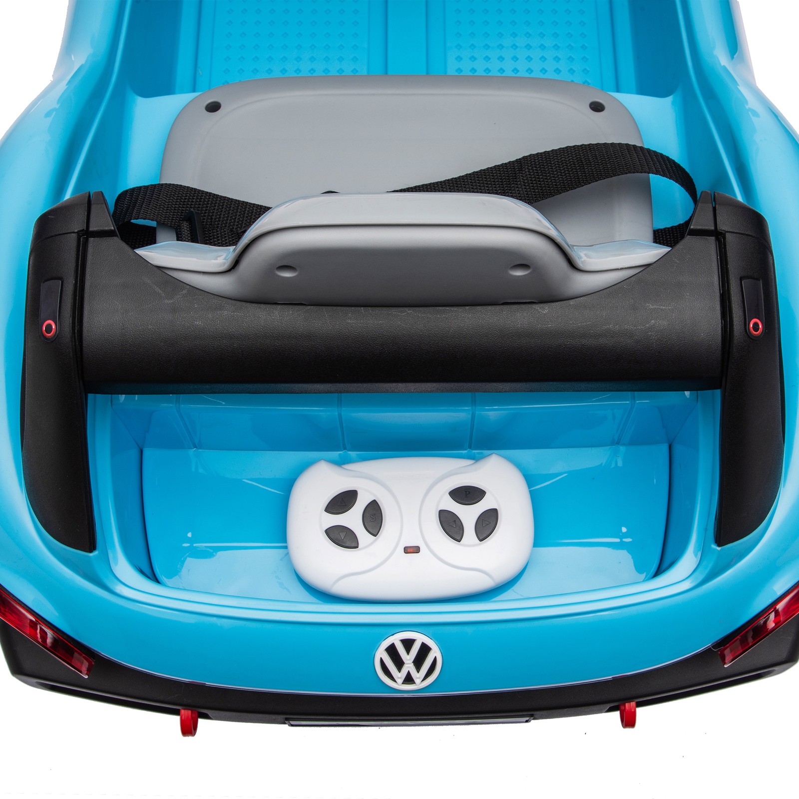 12V Licensed Volkswagen Beetle Kids Ride On Electric Car Speeds 1.5-2.5MPH Blue