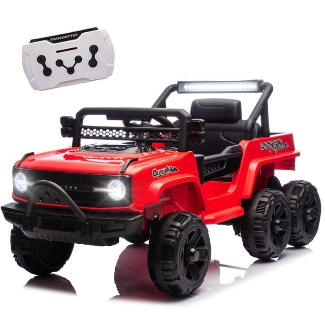 12V Kids Ride on Car 6-Wheel Electric Truck Toy with Remote Control for Kids 3-5