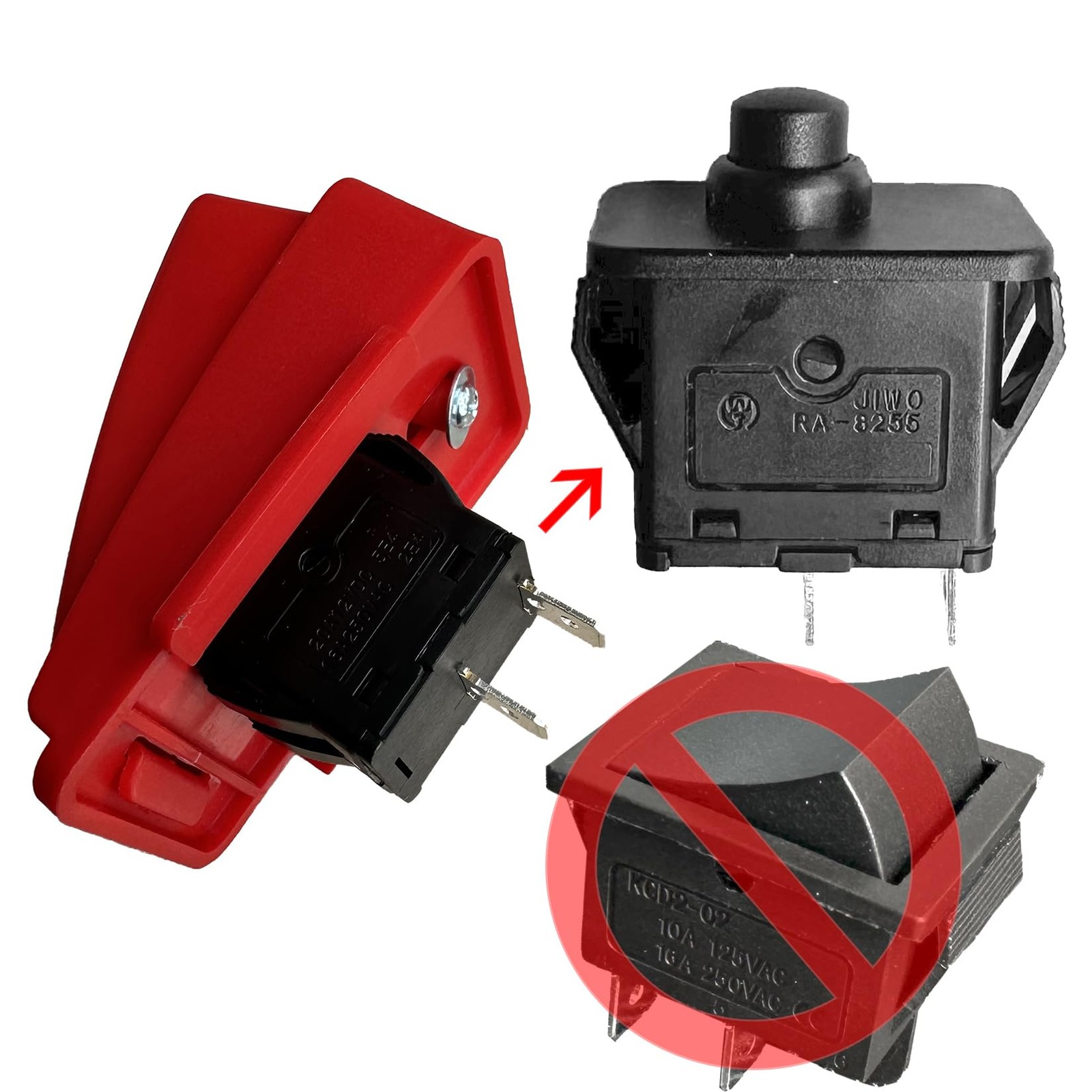 2 Pcs 12V Power Wheel Foot Pedal Plunger Type Switch Accelerator Gas Pedal fo…