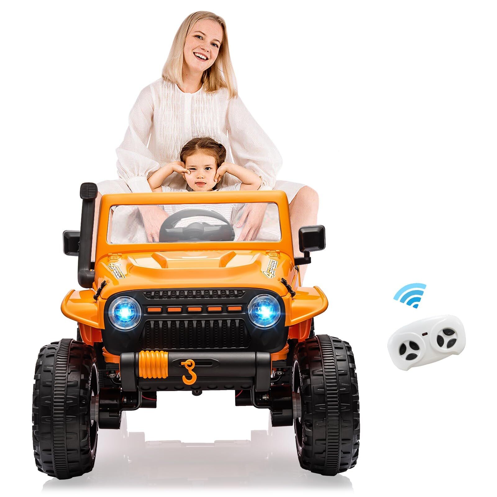 24V Ride on Car Truck for Kids Toy Car with Remote Control, Music, LED Lights
