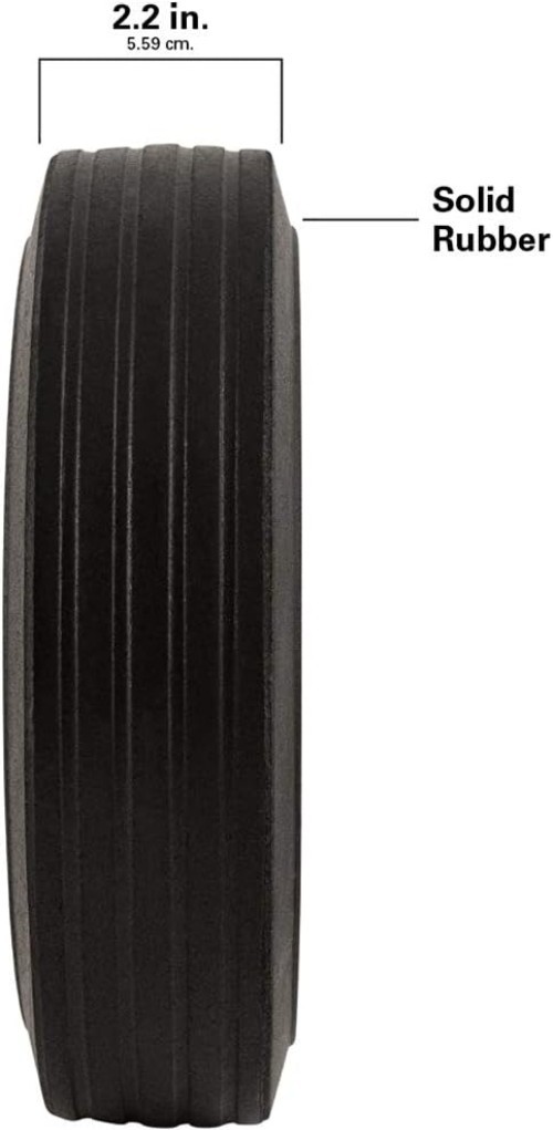 Versatile 8 Inch Replacement Wheel with Strong Flat Proof Design – Gray/Black