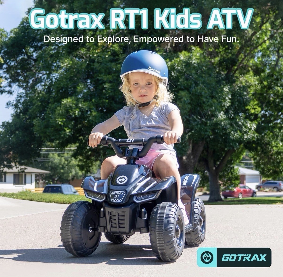 Gotrax RT1 Ride on Toys for Toddlers 1.5-4, Safe 12V Lead-acid Battery up to 80