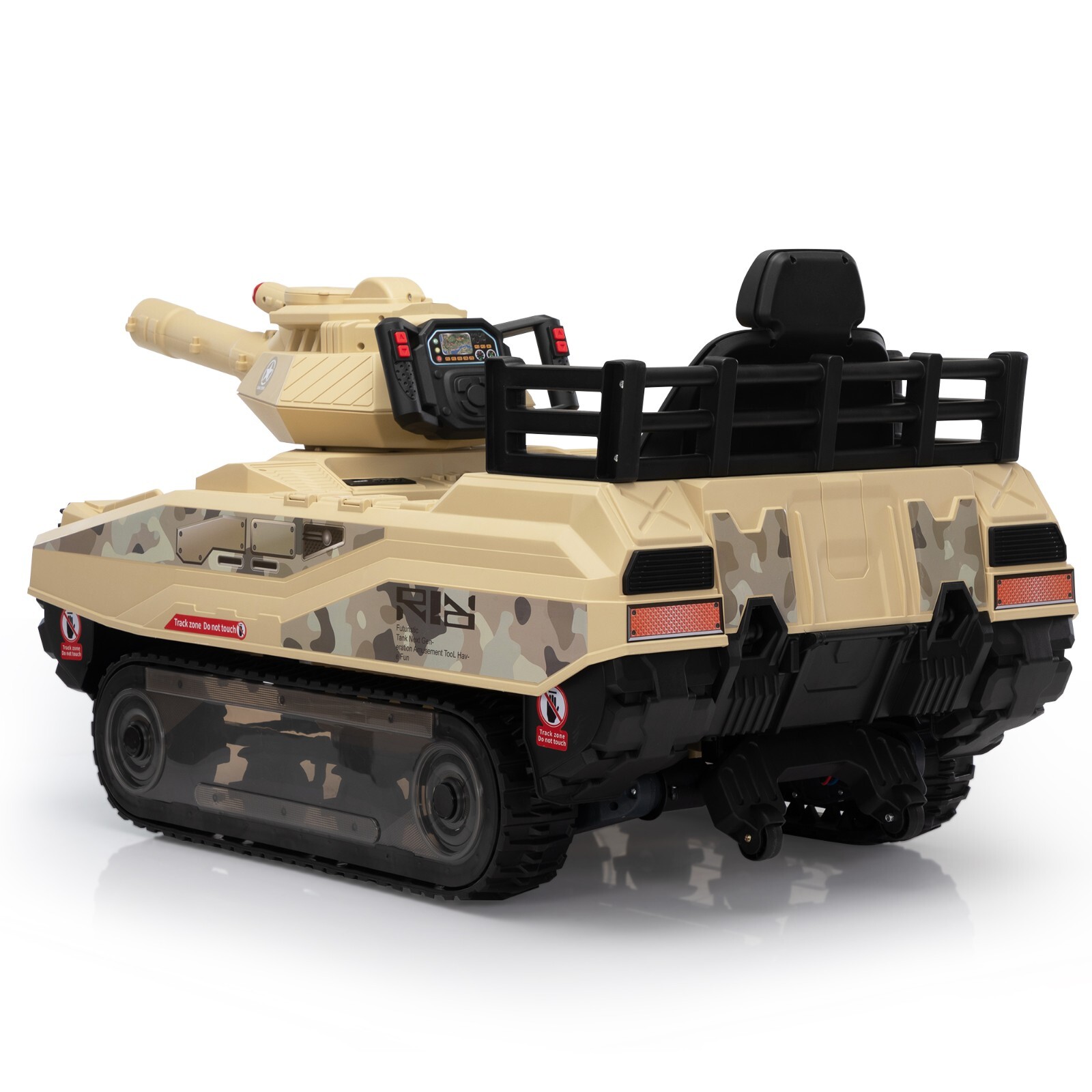 24V Kids Electric Tank Ride-On Power Remote Control Tank Car w/ 360° Spin