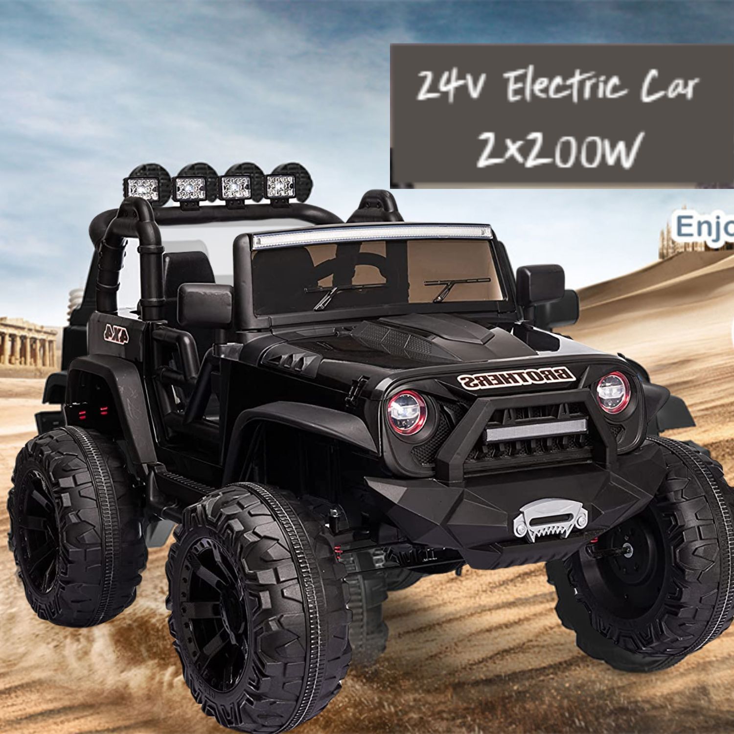 24V Kids Ride on Jeep 4X4 OffRoad Ride on Truck Battery Powered Electric Vehicle