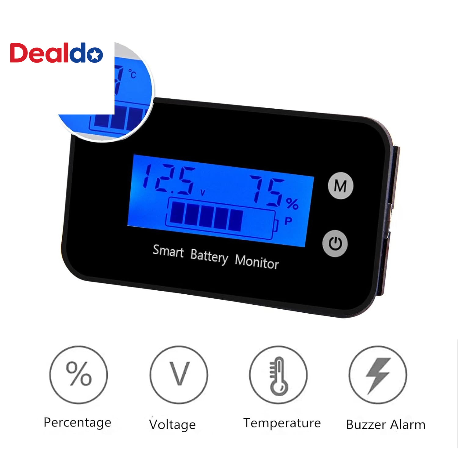 Waterproof Battery Monitor12V 24V 36V 48V 60V 72V ,Car Motorcycle Golf Cart Batt