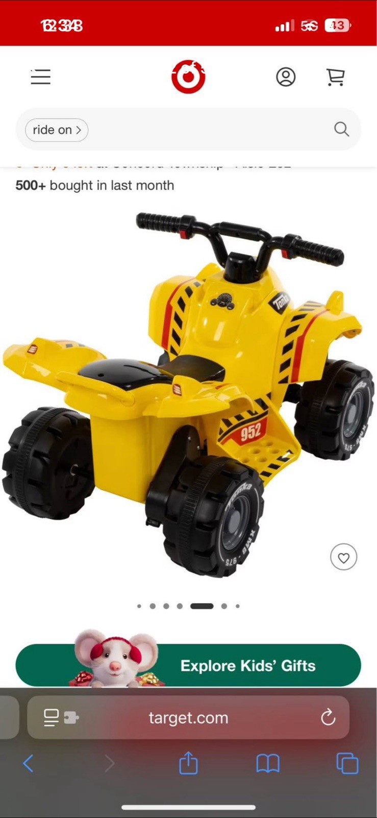 Toddler Four Wheeler