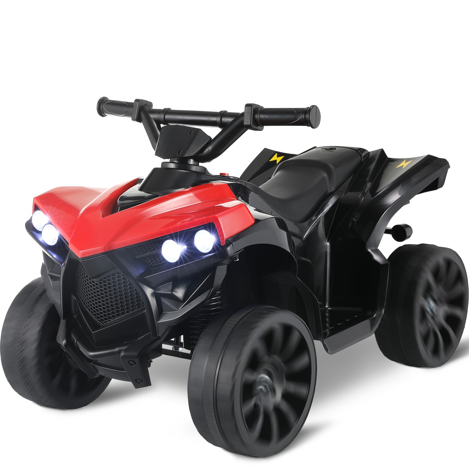 Kids Ride On ATV Electric Off-Road Quad Car 6V Battery Powered W/Music, Light