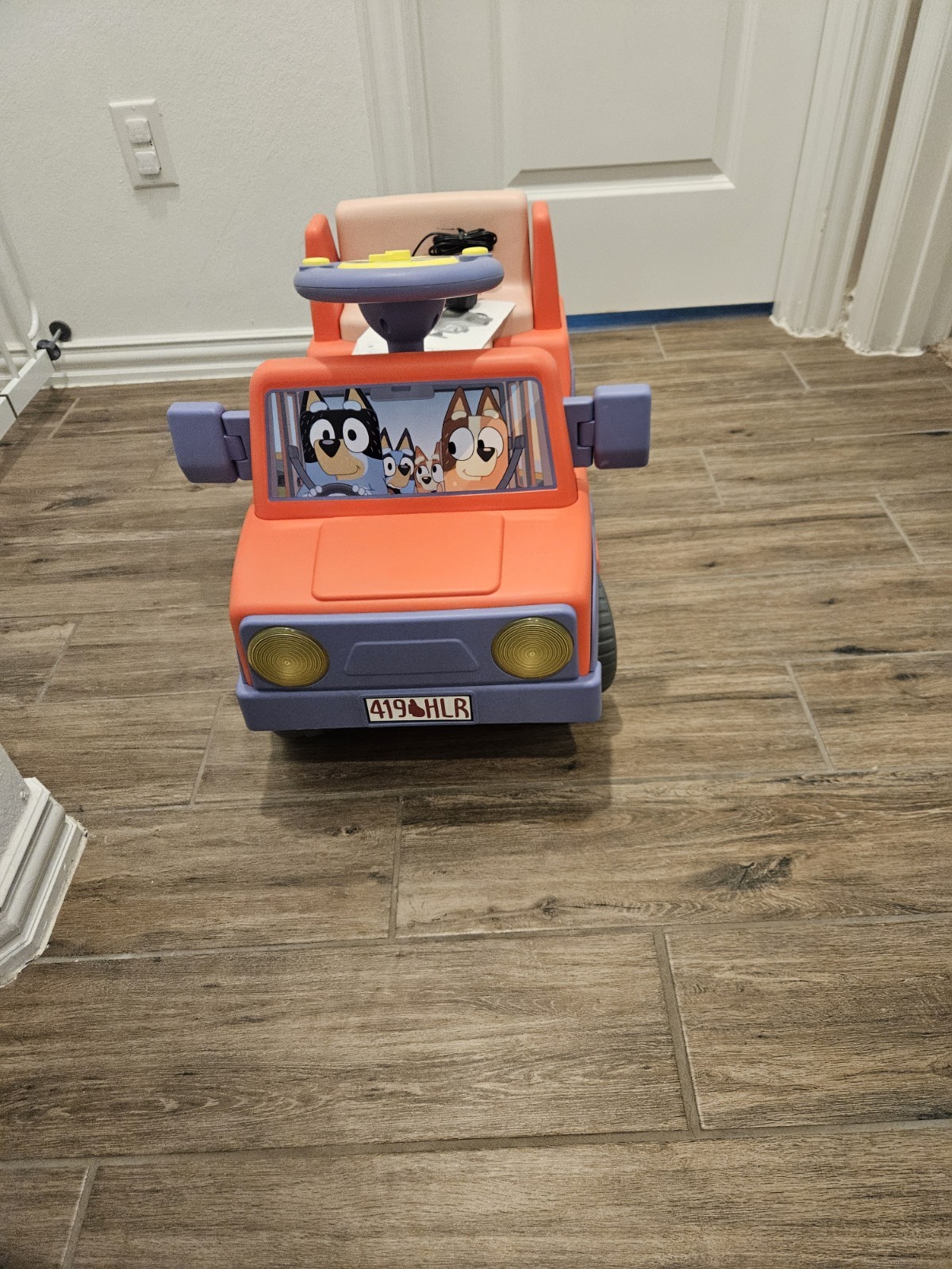 Bluey 6V Ride On Car for Kids with Sound Effects & Music