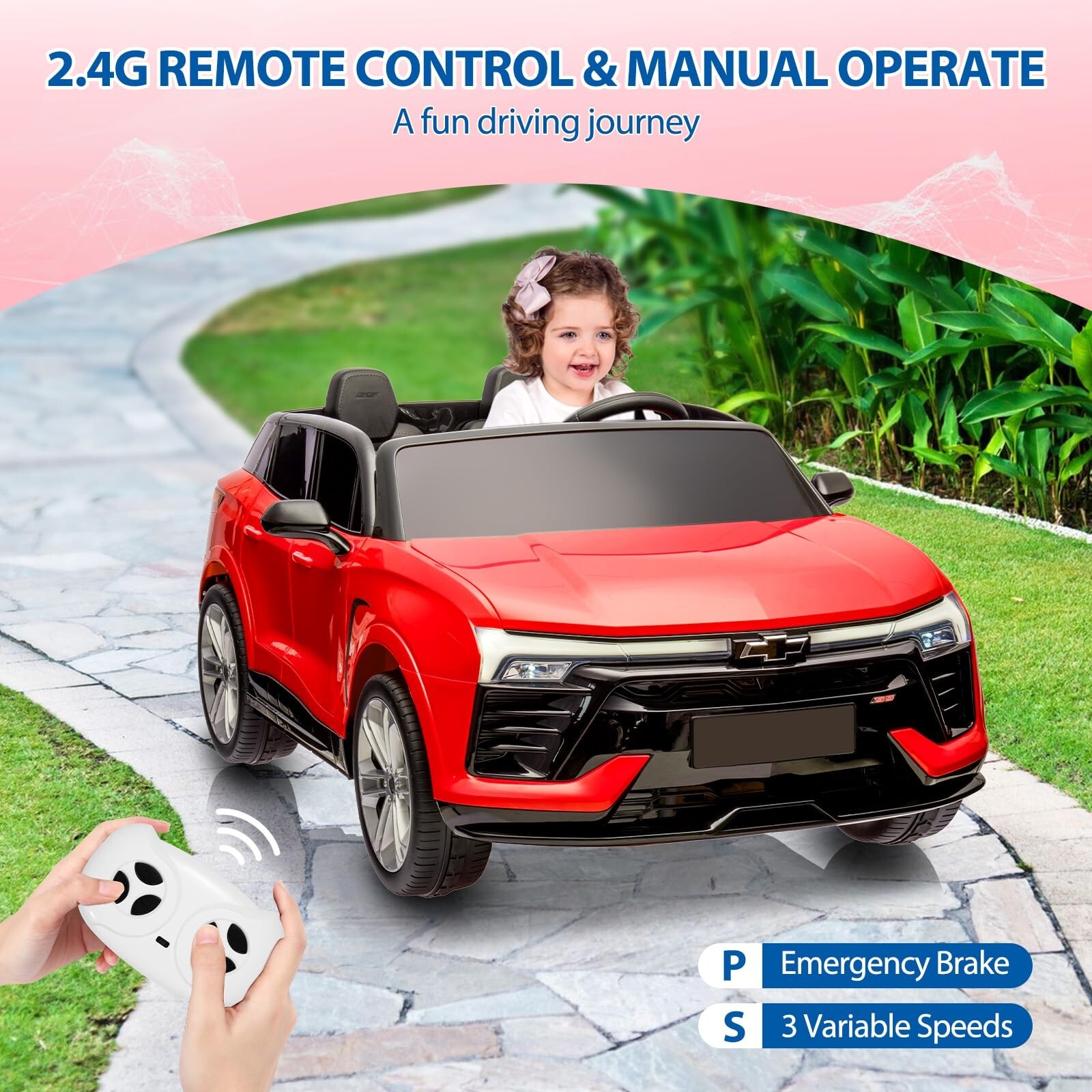 Kids Ride On Car 24V 2-Seater SUV Licensed Chevrolet Blazer w/ Remote Control