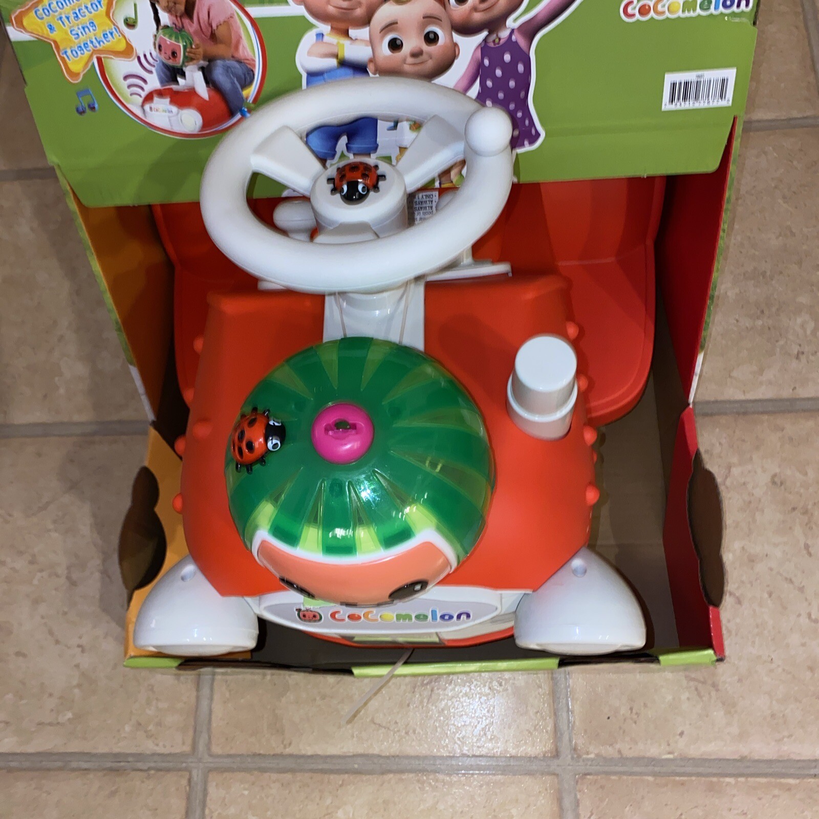 SPARK CoComelon Interactive Tractor Kids Ride-On Toy 6V, 1.5-3 Yrs Old