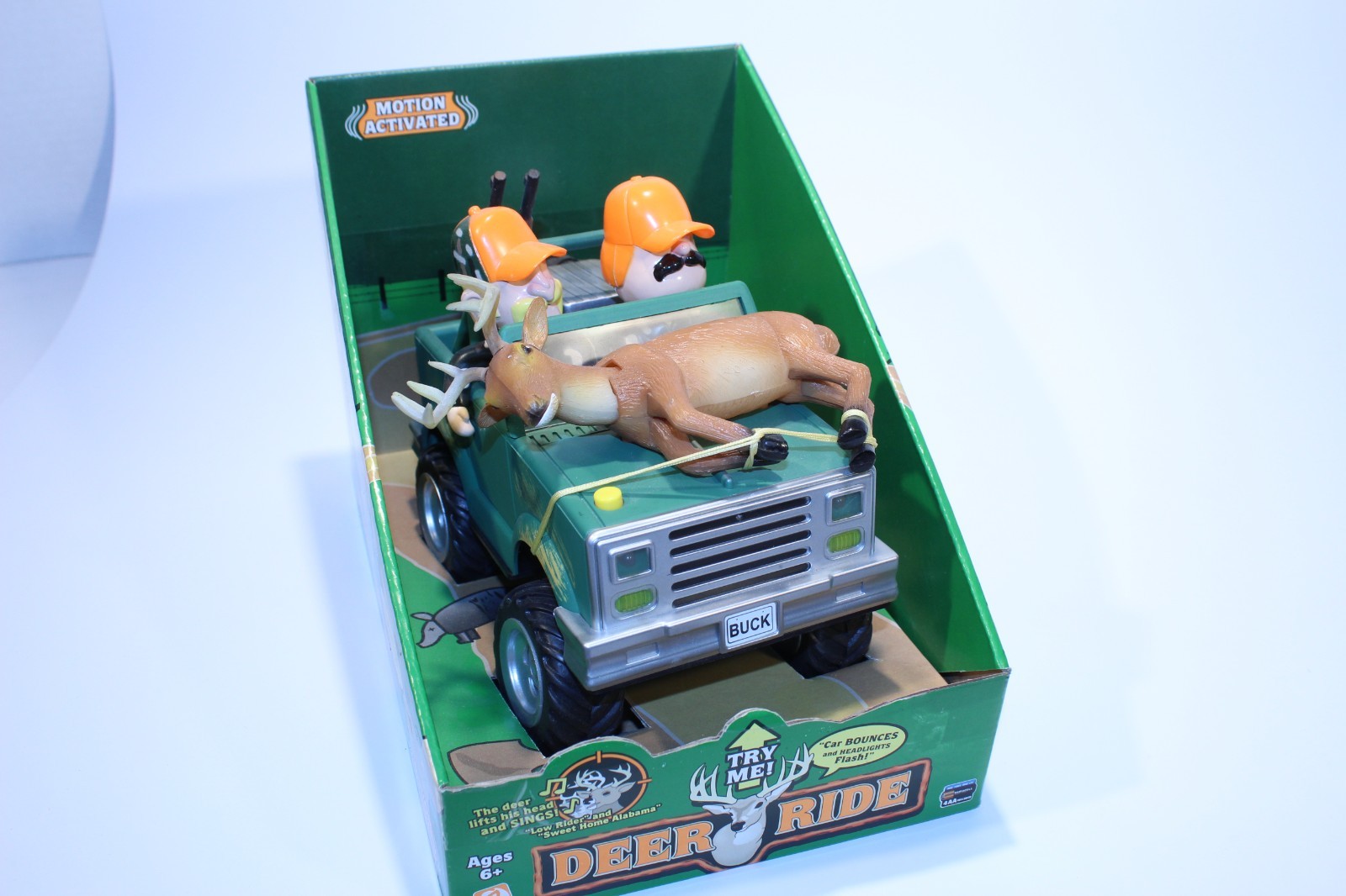 Gemmy Deer Ride Motion Activated Singing Buck Read Description New Batteries