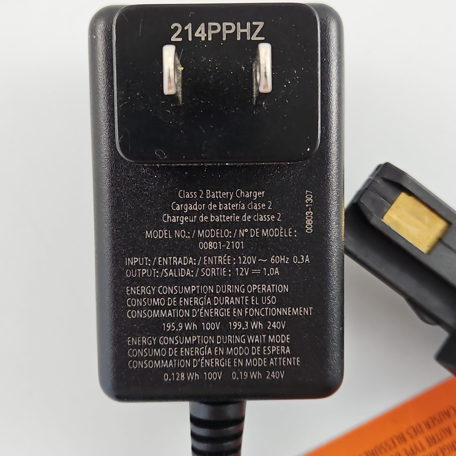 Genuine Fisher Price Power Wheels 00801-2101 12 Volt 12v Battery Charger Adapter