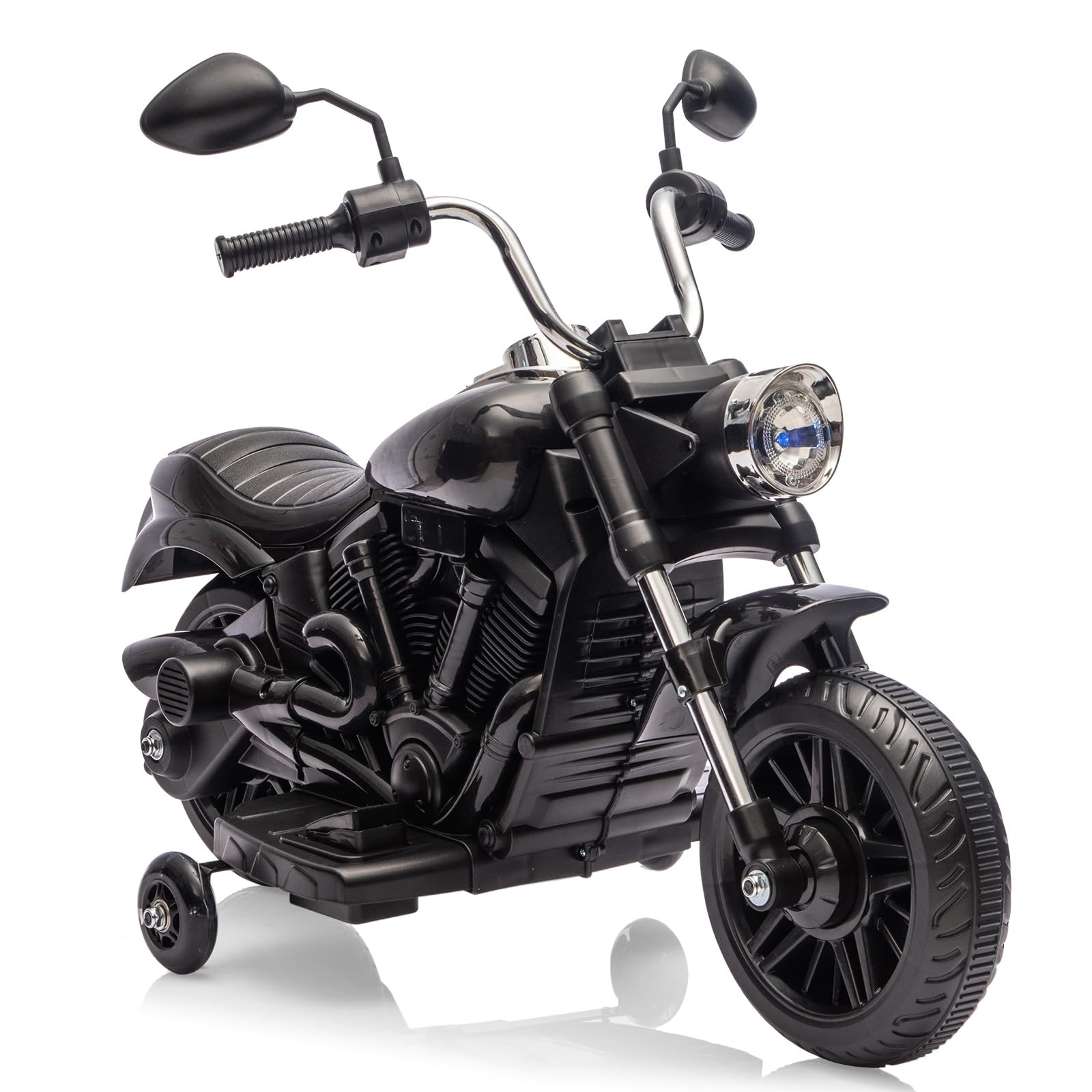 Kids Motorcycle,12V Electric Motorcycle,Ride On Motorcycle w/Training Wheels