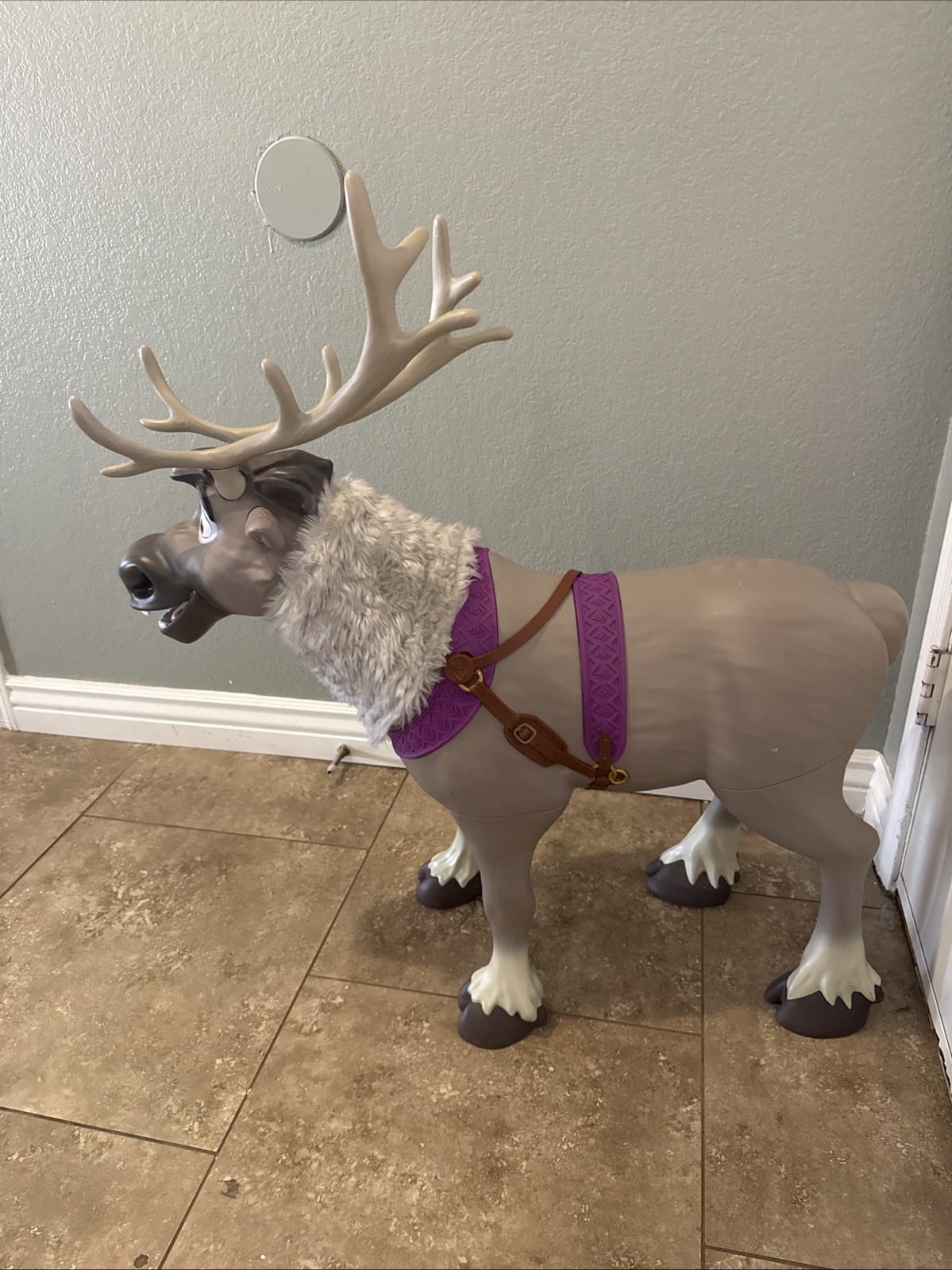 Disney Frozen 2 My Size Playdate Sven Reindeer Ride On Toy with Sounds Life-Size