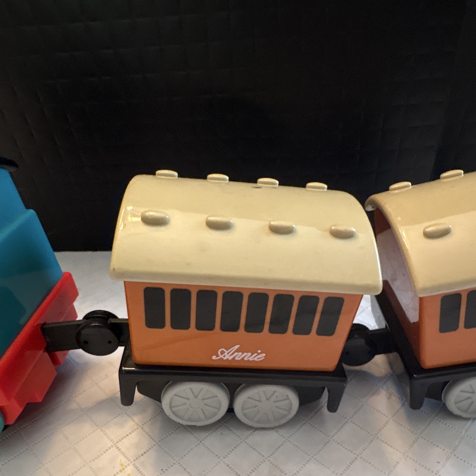 Tomy Thomas & Friends Battery Operated Ride-On Train with Annie & Clarabel Cars