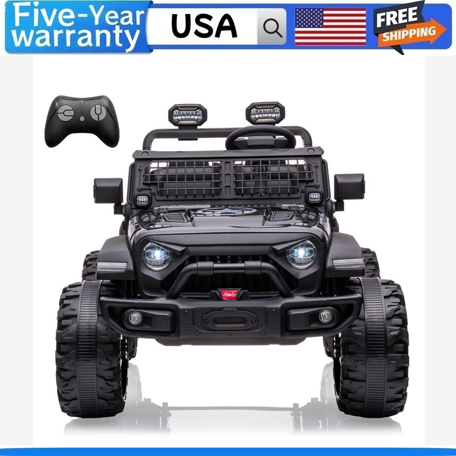 🍊24V Kids Ride On Car with Remote Control 2 Seats 20“ Extra Large Seat Wide Tru