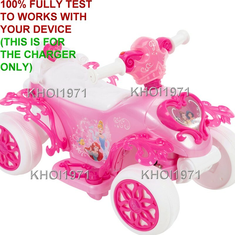 WALL charger AC adapter for HUFFY Disney Princess make BUBBLE QUAD ride on 6V BA