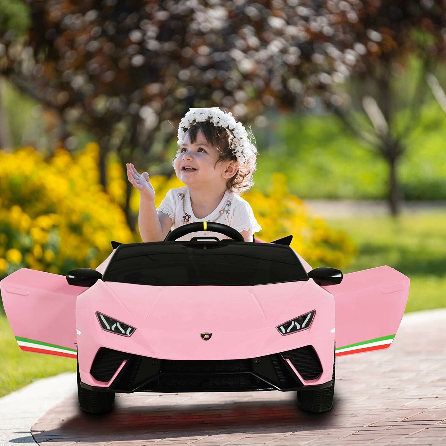 Uenjoy 12V Kids Electric Ride On Car Lamborghini Huracán: Shipping Available
