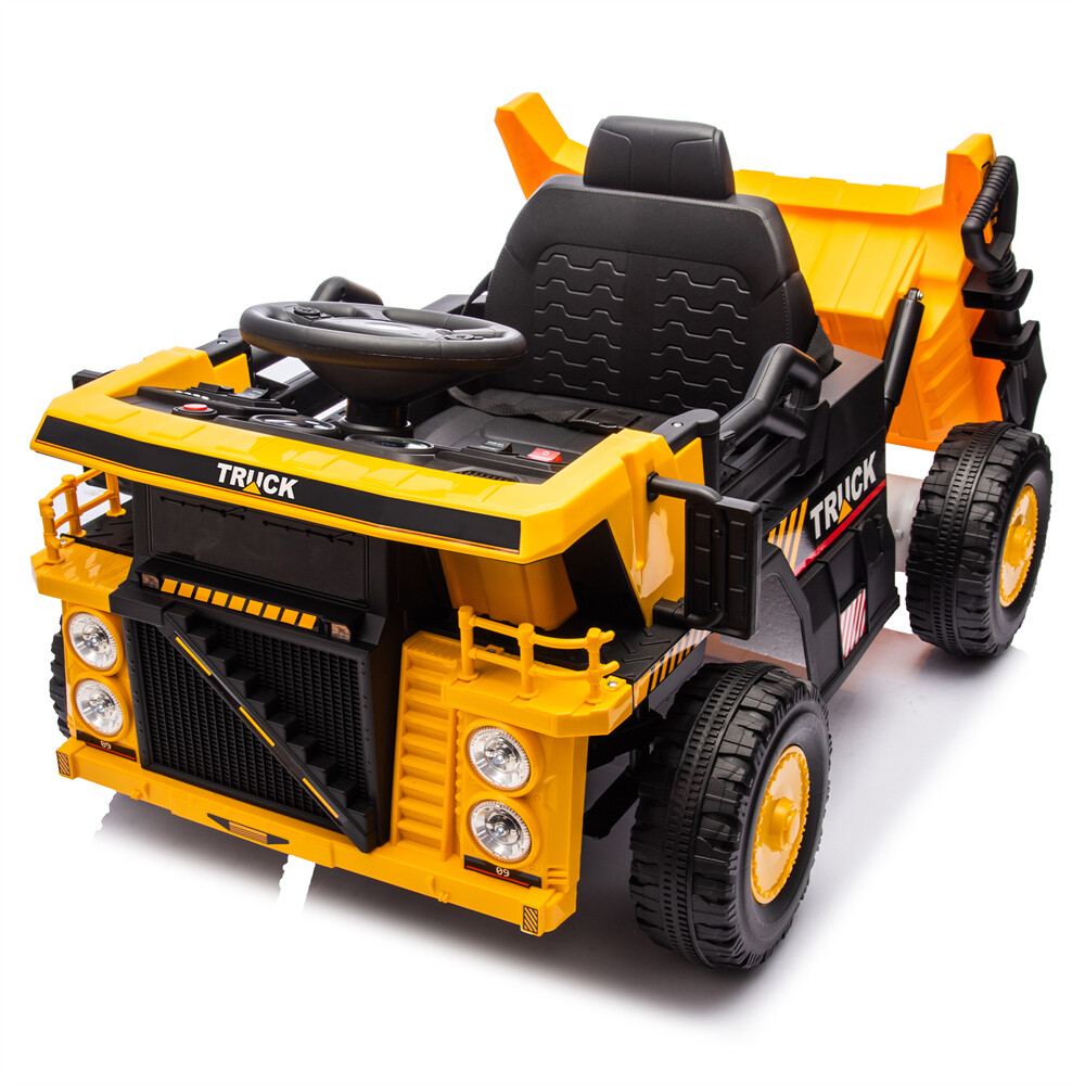 12V Kids Ride On Dump Truck W/ Remote Control 1.24-3.11MPH Kids Toy for Aged 3-5
