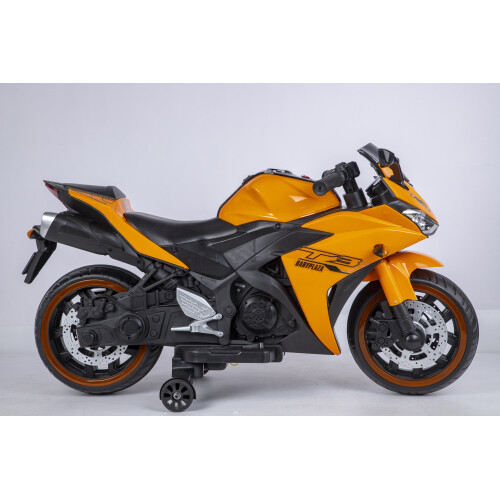 2026 Kids Ride On Dirt Bike 12V Electric Motorcycle Child Training Wheels Orange
