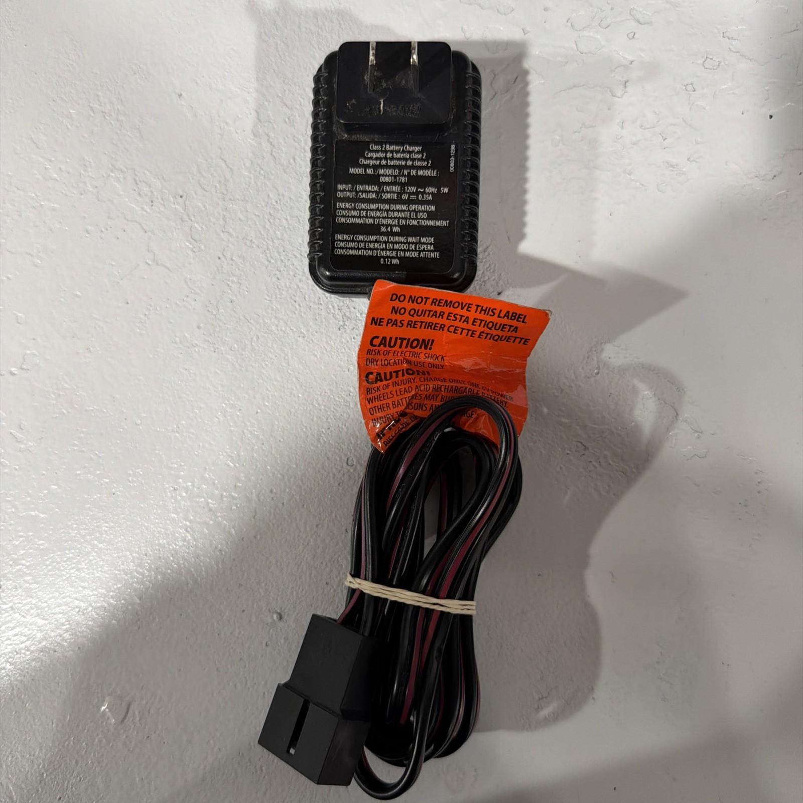 Power Wheels Fisher Price Mattel Blue 6 Volt Charger (00801-1781)
