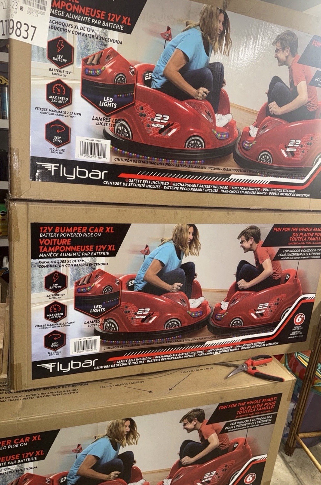 Flybar XL 12Volt Bumper Car🚗 Battery Powered Ride On 1-adult OR 2-Kids FLY BAR
