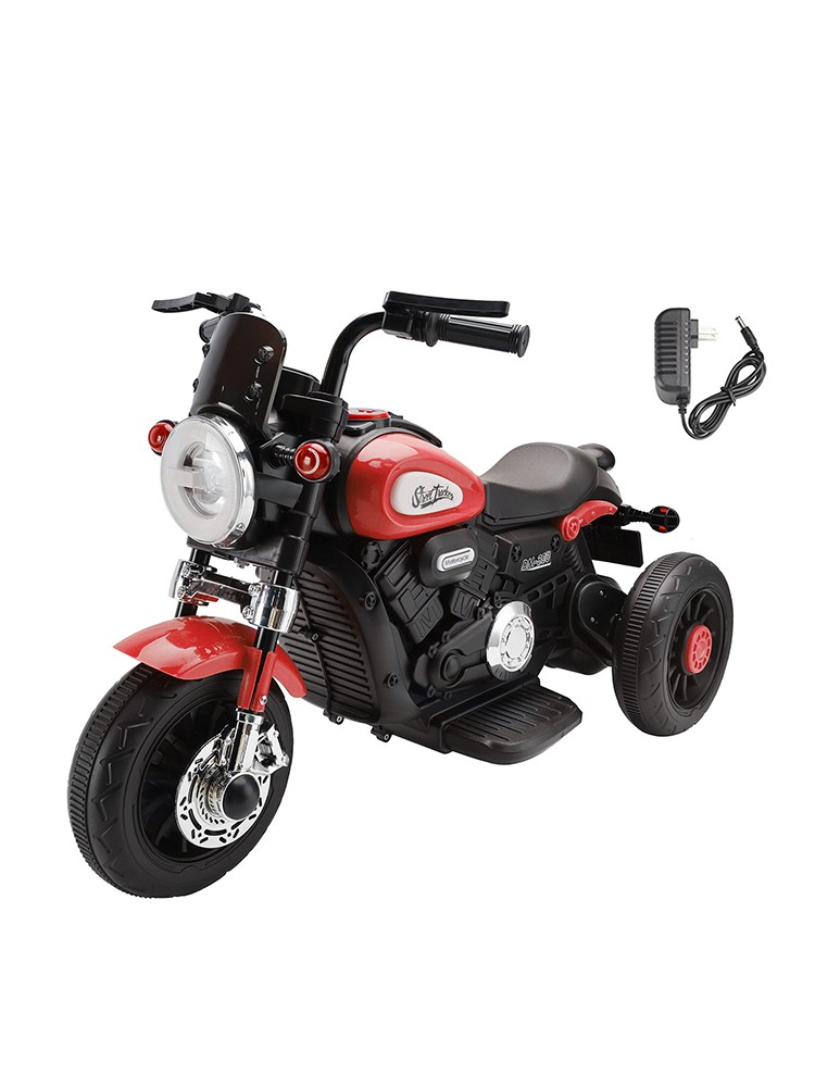 3 Wheel Kids Ride On Motorcycle 6V Powered Electric Dual Drive Toy Car Red US