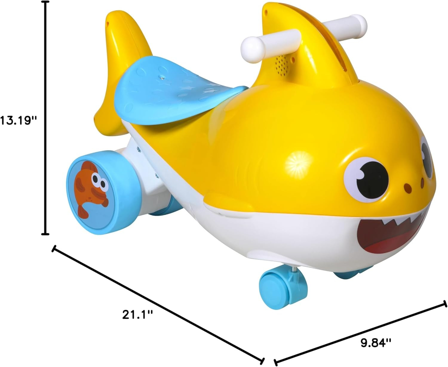 Baby Shark Push Ride-On Toy for Chidlren Ages 18 Months – 3 Years
