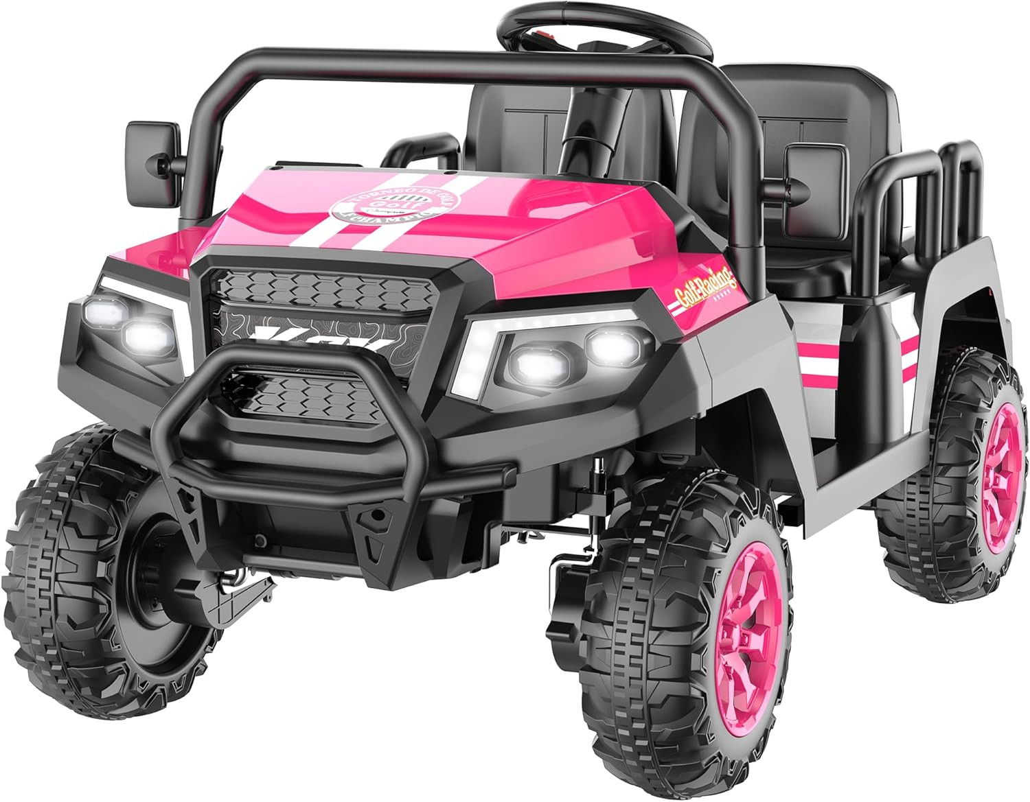 Electric Car for Kids, 24V 4 Seater Ride on Toys W/Parent Remote, 4 Wheeler Susp