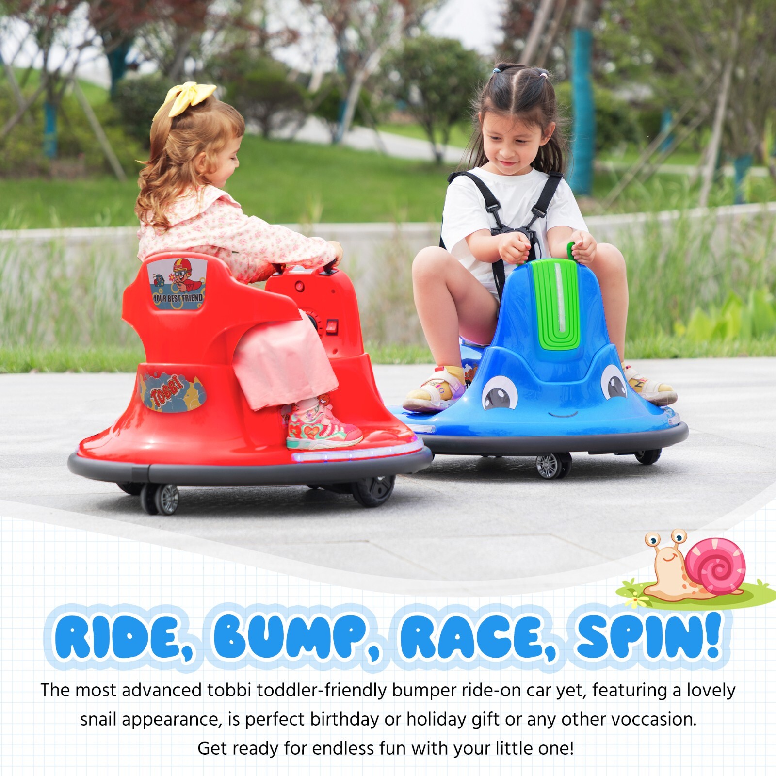 12V Kids Ride on Bumper Car 360° Spinning Electric Vehicle w/Remote Control MP3