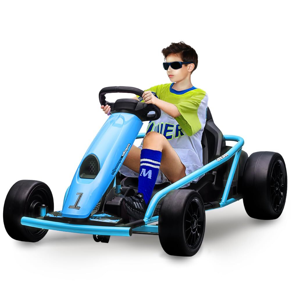🔥🔥24V Go Kart 3Ride On Toy for Kids 8-12 Years 8MPH High Speed 300W*2 Powerful