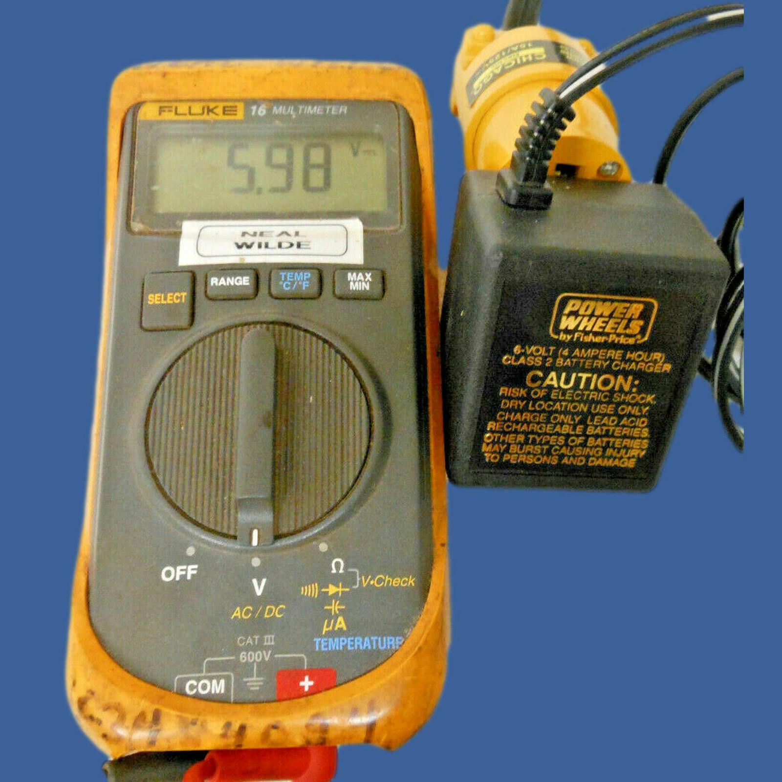 Fisher Price Power Wheels 040135 Adapter Power Supply 00801-0976 6V 400mAh 4Ah