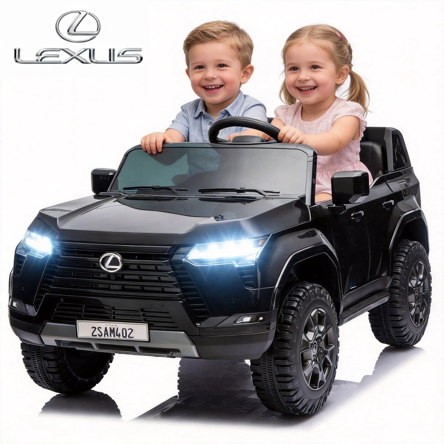 Lexus GX550 24V Kids Ride On Car 2-Seater Electric Truck Toy 3.73MPH with Remote