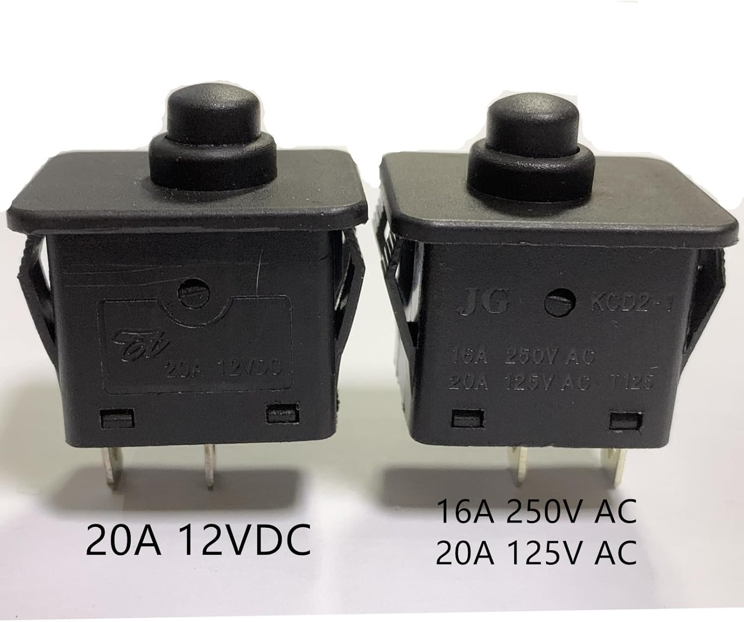 2 Pcs 6Volt 12Volt 2Pin Plunger Type Power Wheel Foot Pedal Switch Accelerator G