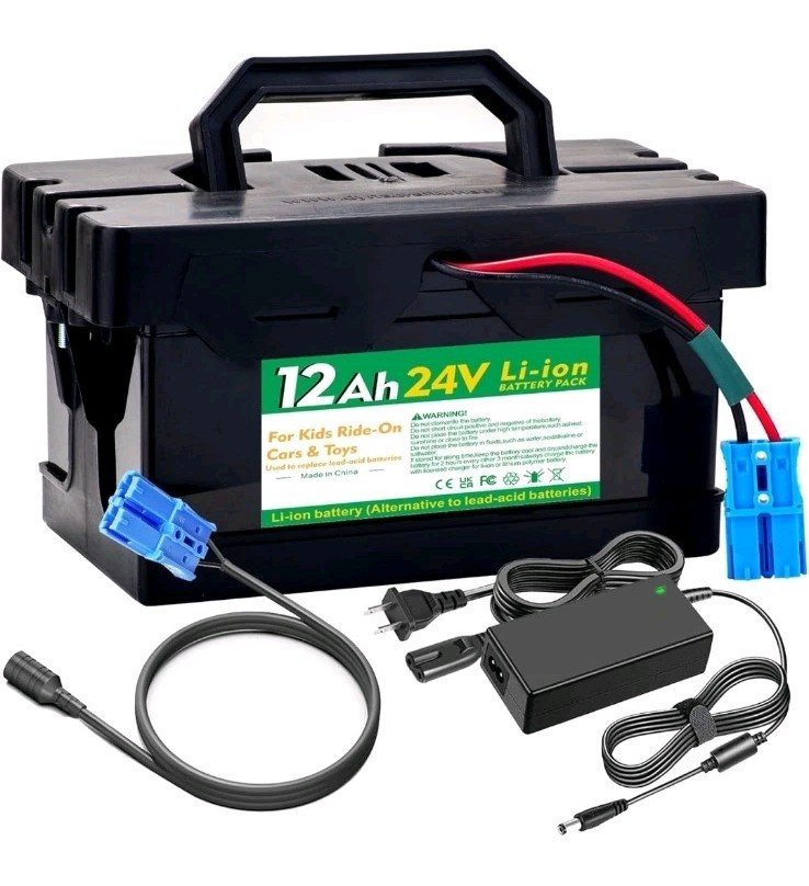 Bateria de Ion 24V 12Ah con cargador para Dynacraft 24V Trail Rider 24 voltios