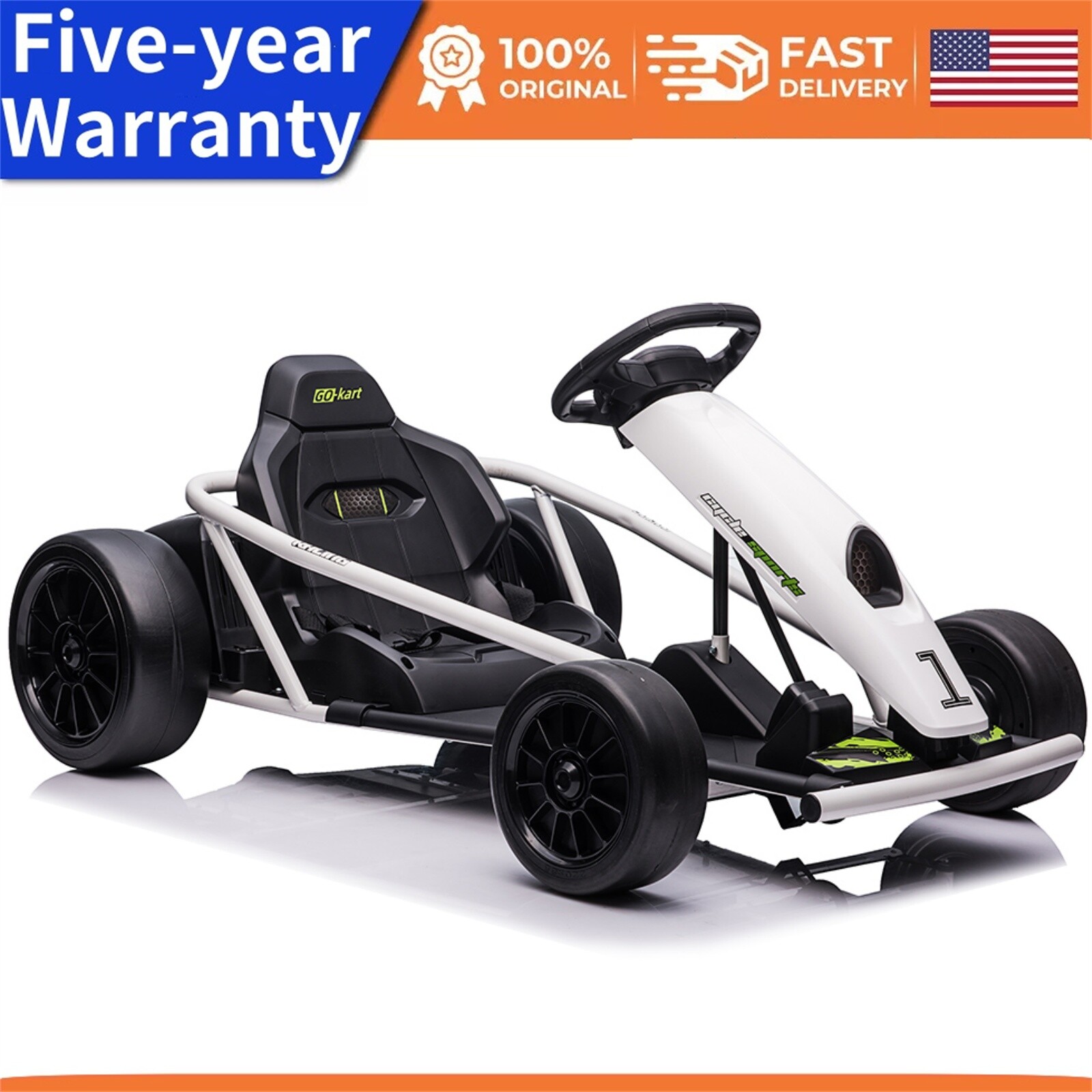 🍊🔥24V Go Kart 300W*2 Extra Powerful Motors 9Ah Large Battery for Kids 8-12 Yea