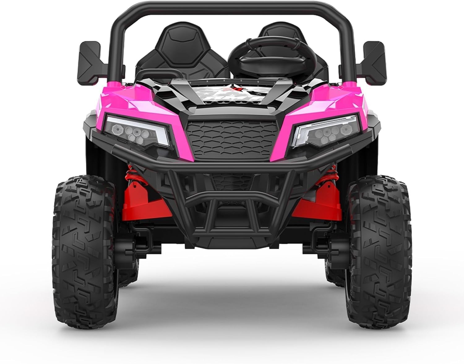 24V Ride On Truck for Kids w/ Remote, 4WD, LED Lights,Bluetooth,Dump Bed,2 Seats