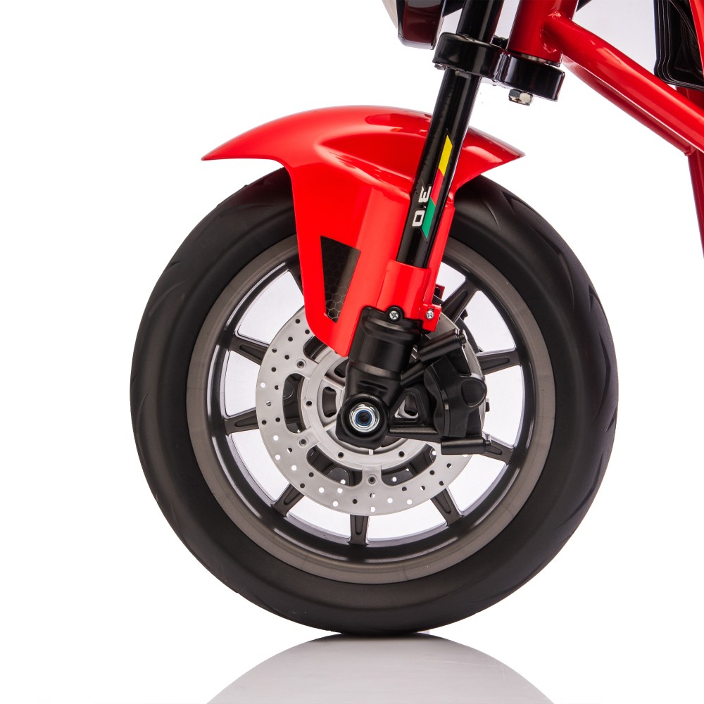 300W Kids Ride On Electric Toy Muscle Motorcycle Hub Motor Dual Suspension Age 6