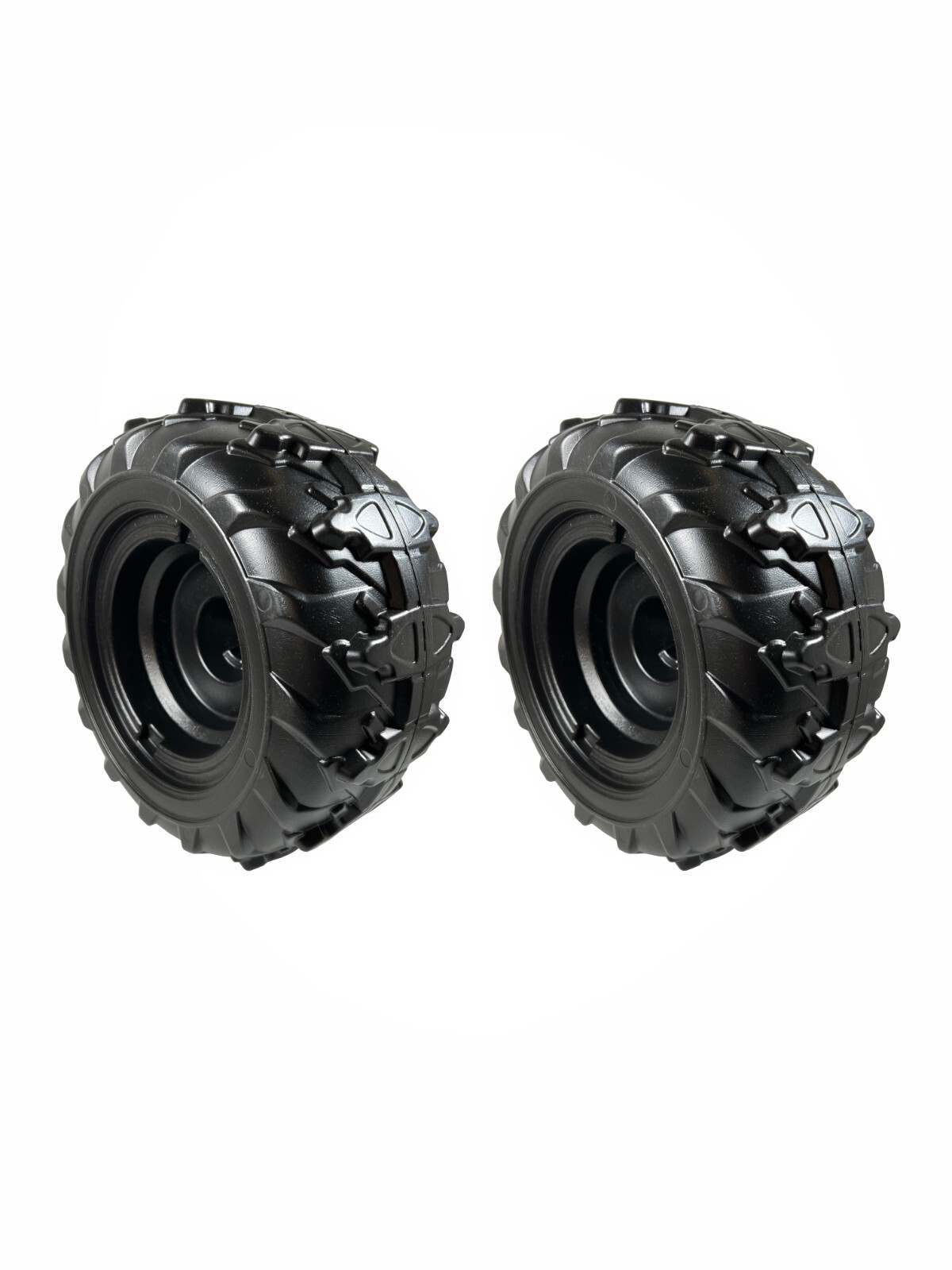 (2) Genuine Power Wheels 3900-6454 Black Wheel For Jurassic World Dino Racer ATV