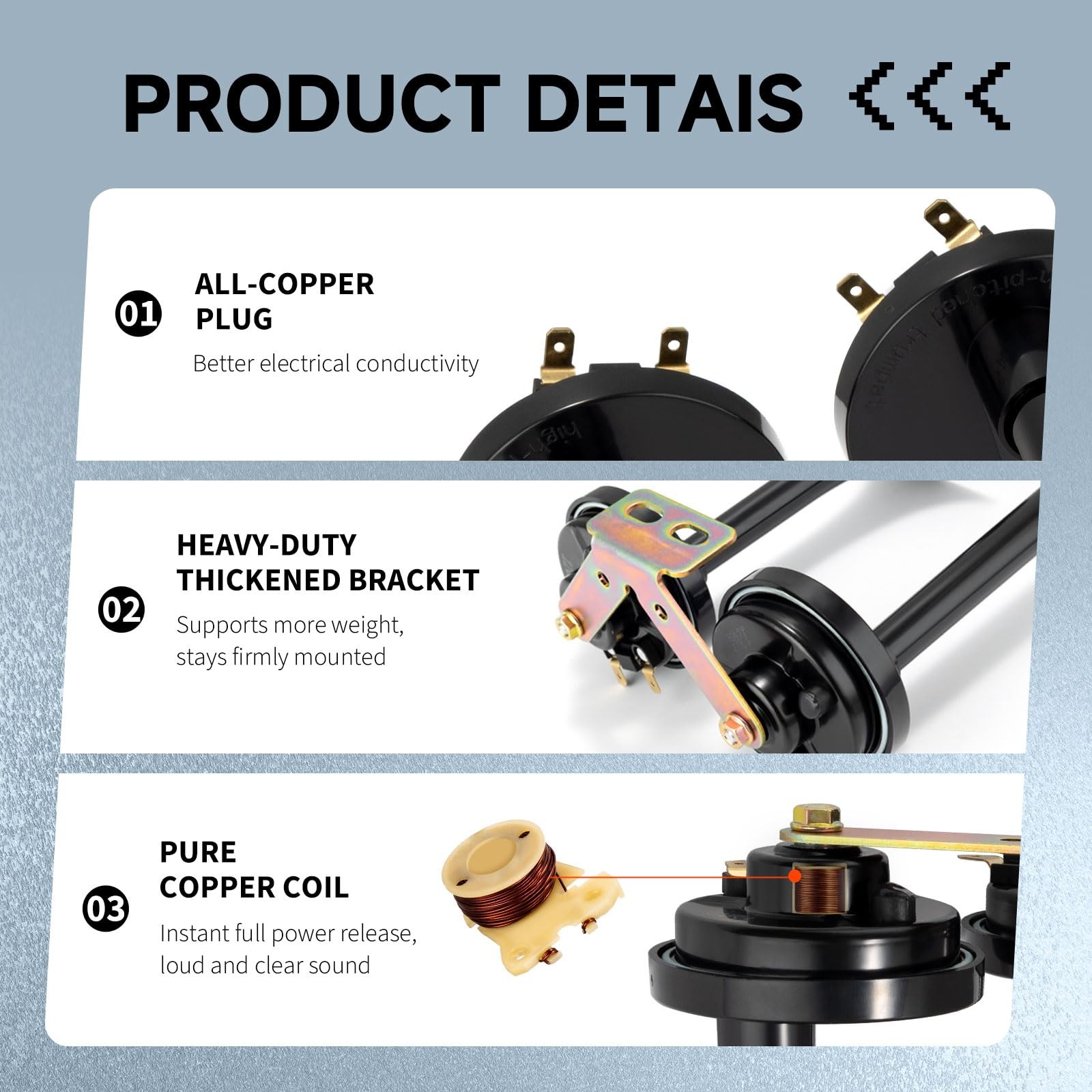Train Horns 12V Electric Truck Horn Loud Dual Car Horns with Bracket for Semi…