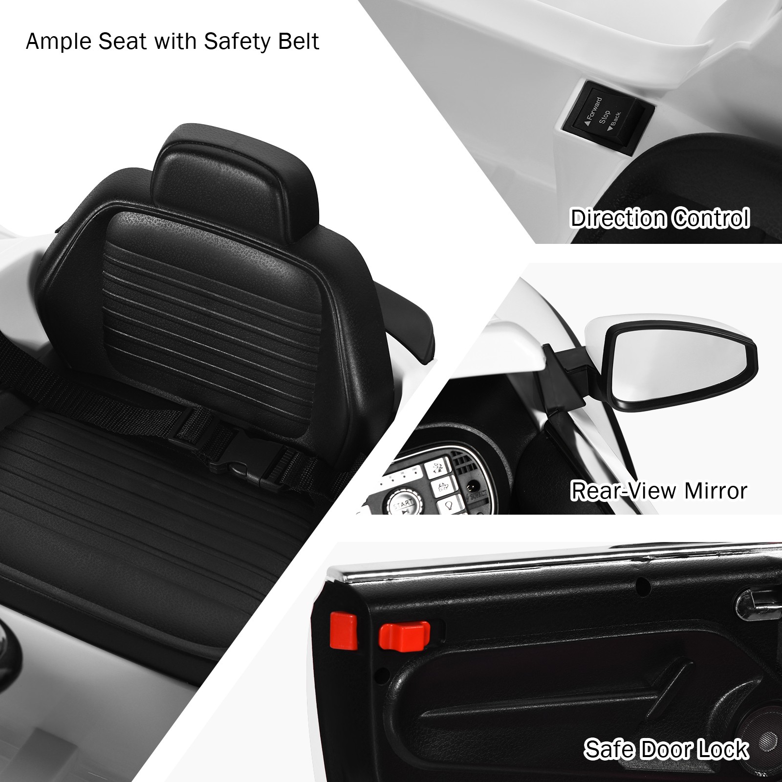 12V Kids Ride On Car Licensed Volkswagen Beetle w/ Remote Control & Music White