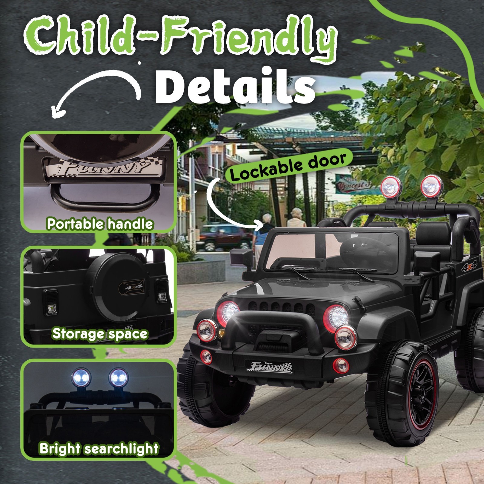 24V Kids Ride On Electric Car W/Parents Control for Kids Aged 3-8 Years Old