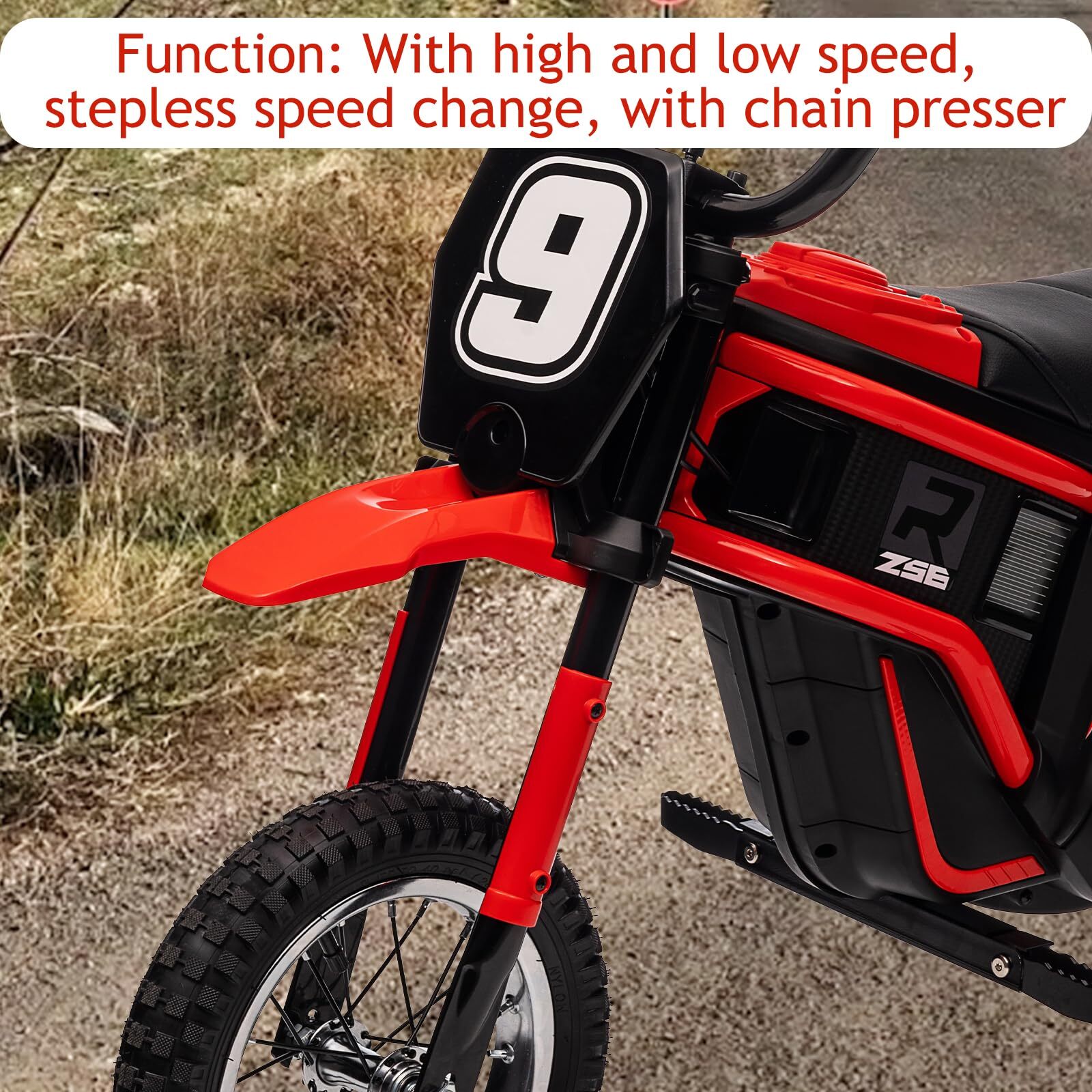 ✅24V Kids Ride On Motorcycle & Electric Motocross Bike Battery Powered Electric