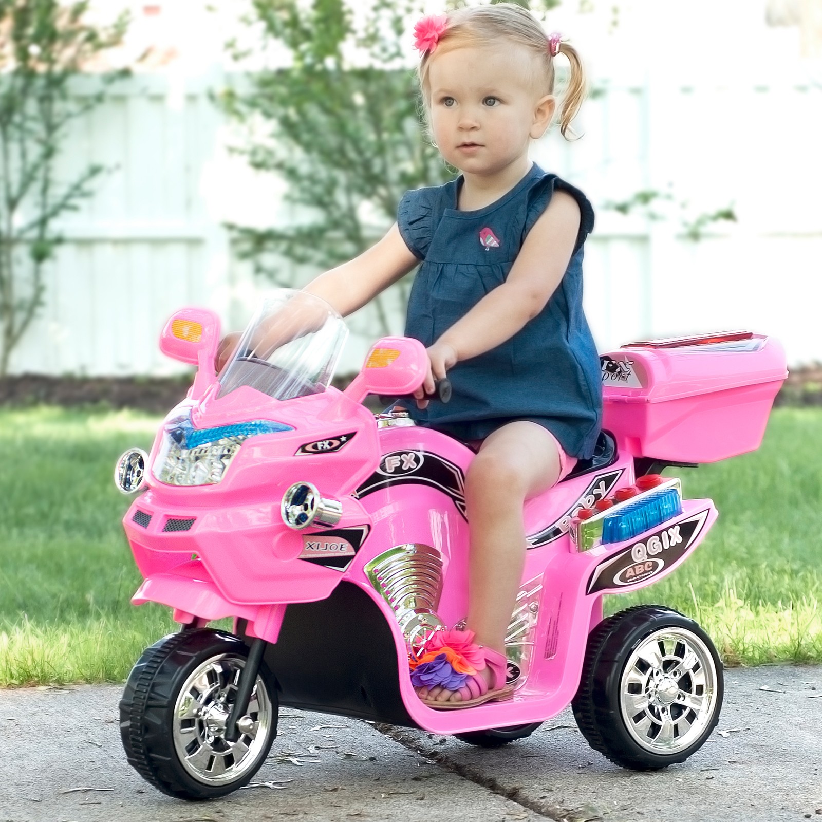 Motorcycle Ride on Toy Battery Operated Bike Trike Rechargeable Kids Ages 2 – 3