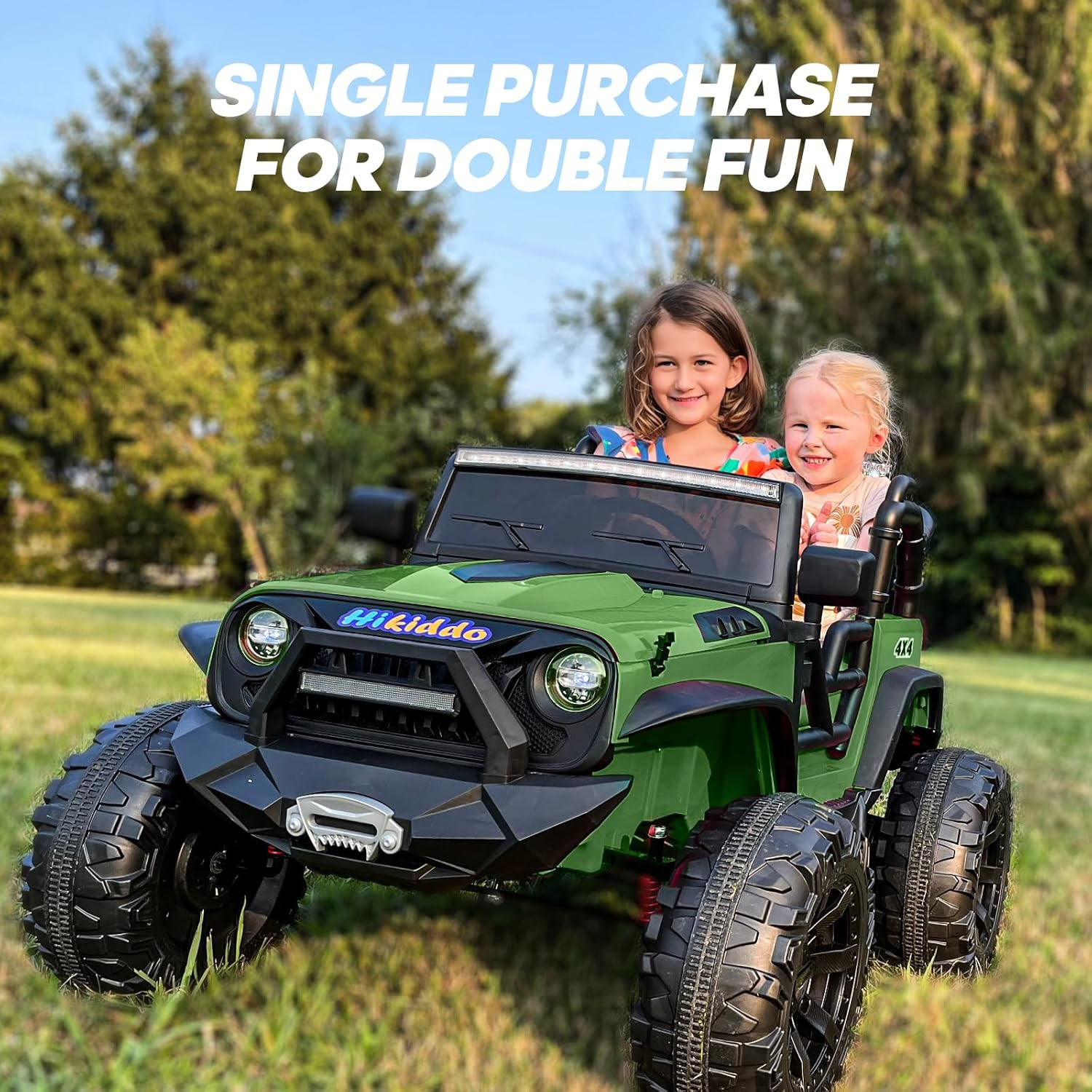 24V 9Ah Ride on Toy for Big Kids, 4X4 2 Seater Ride on Car Truck W/Remote Contro