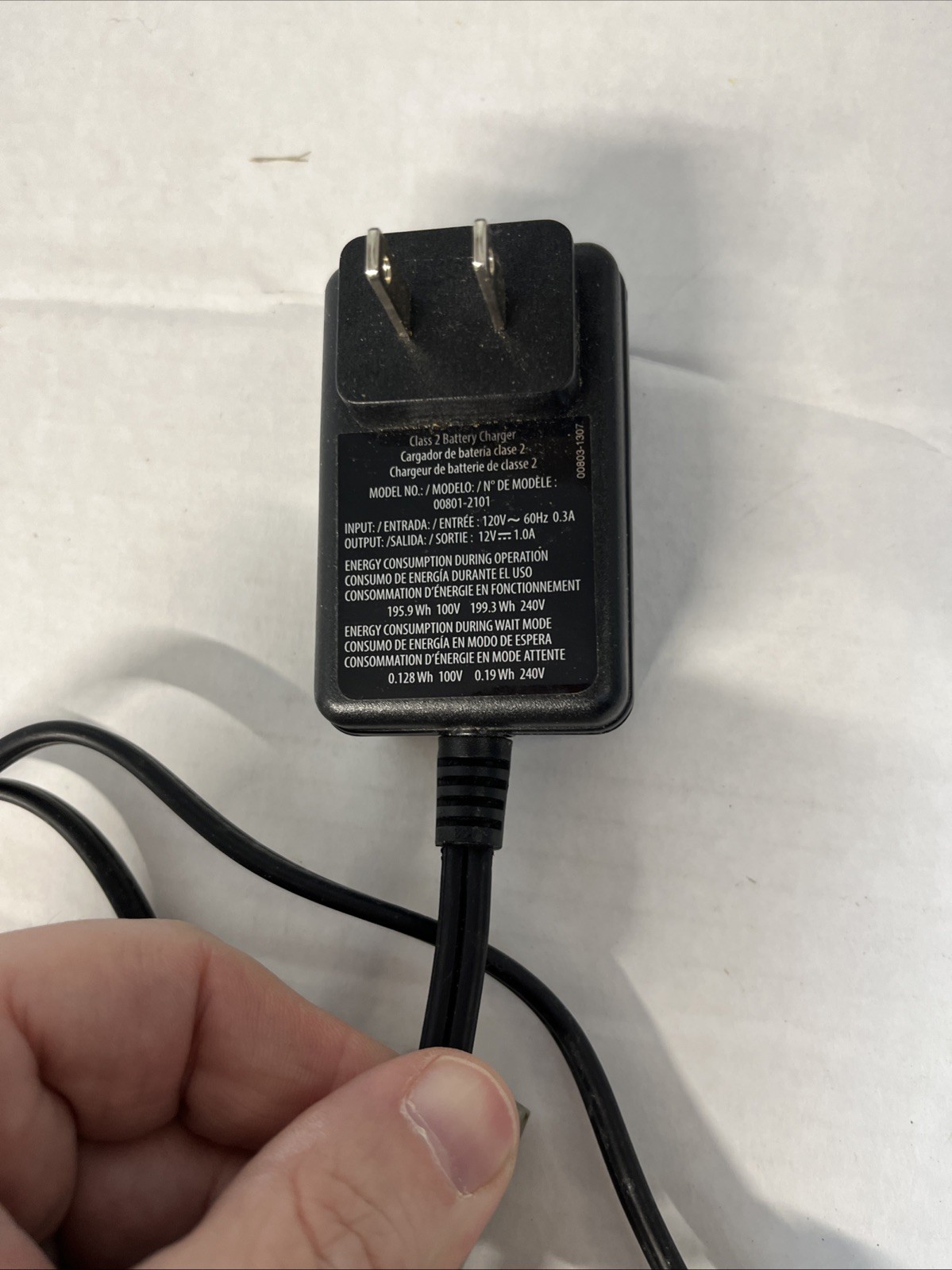 Fisher-Price Power Wheels. Class 2 Battery Charger. Model: 00801-2101